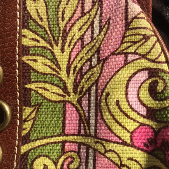 Isabella Fiore Pink brown lime Floral Bag - Picture 11 of 15